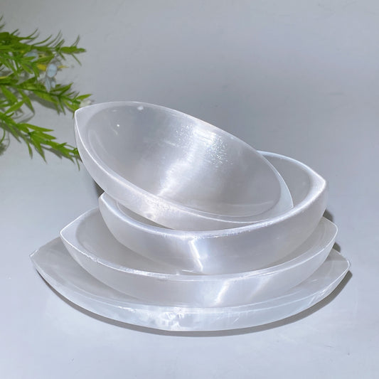 10-15cm Selenite Oval Bowl Crystal Healing Bulk Wholesale