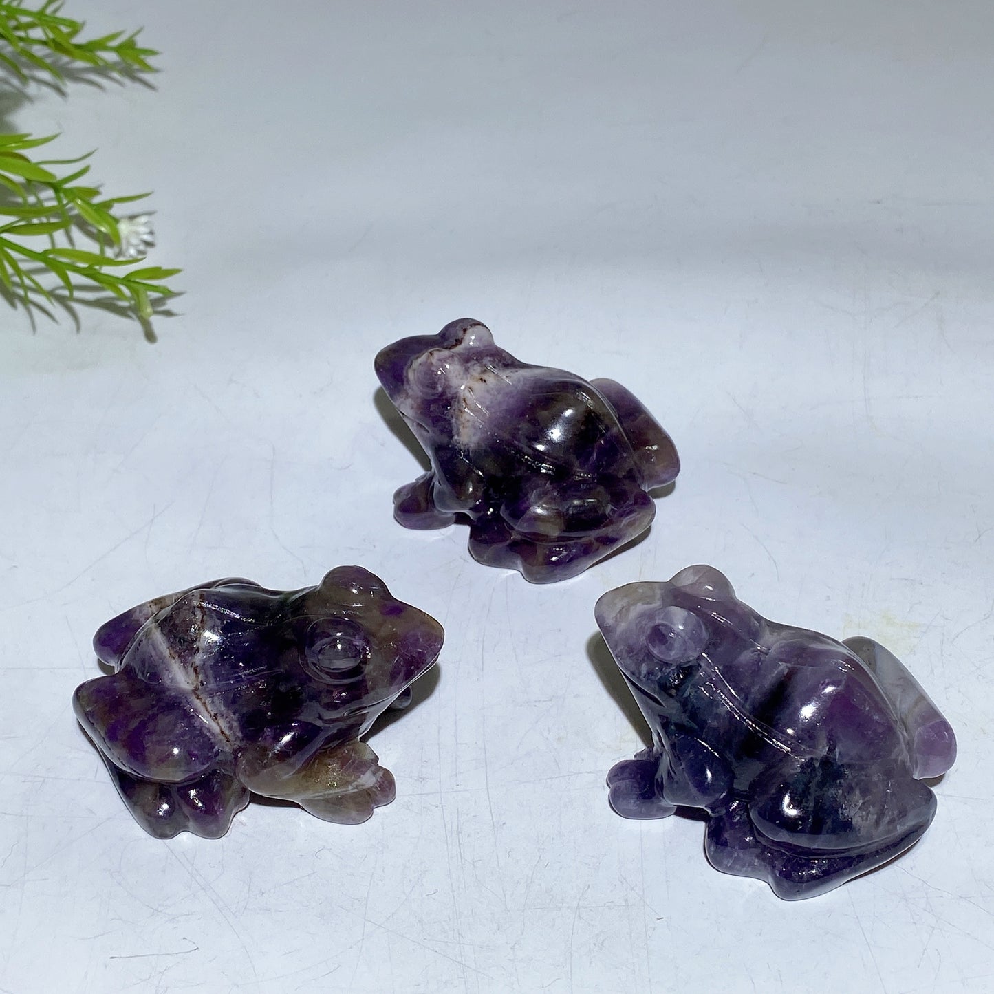 2.3" Dream Amethyst Frog Carving Crystal Healing Bulk Wholesale