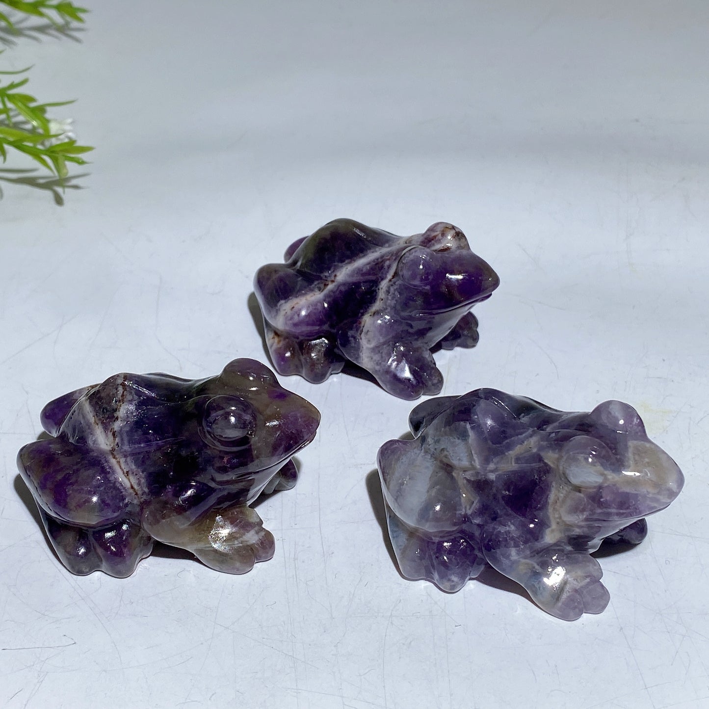 2.3" Dream Amethyst Frog Carving Crystal Healing Bulk Wholesale
