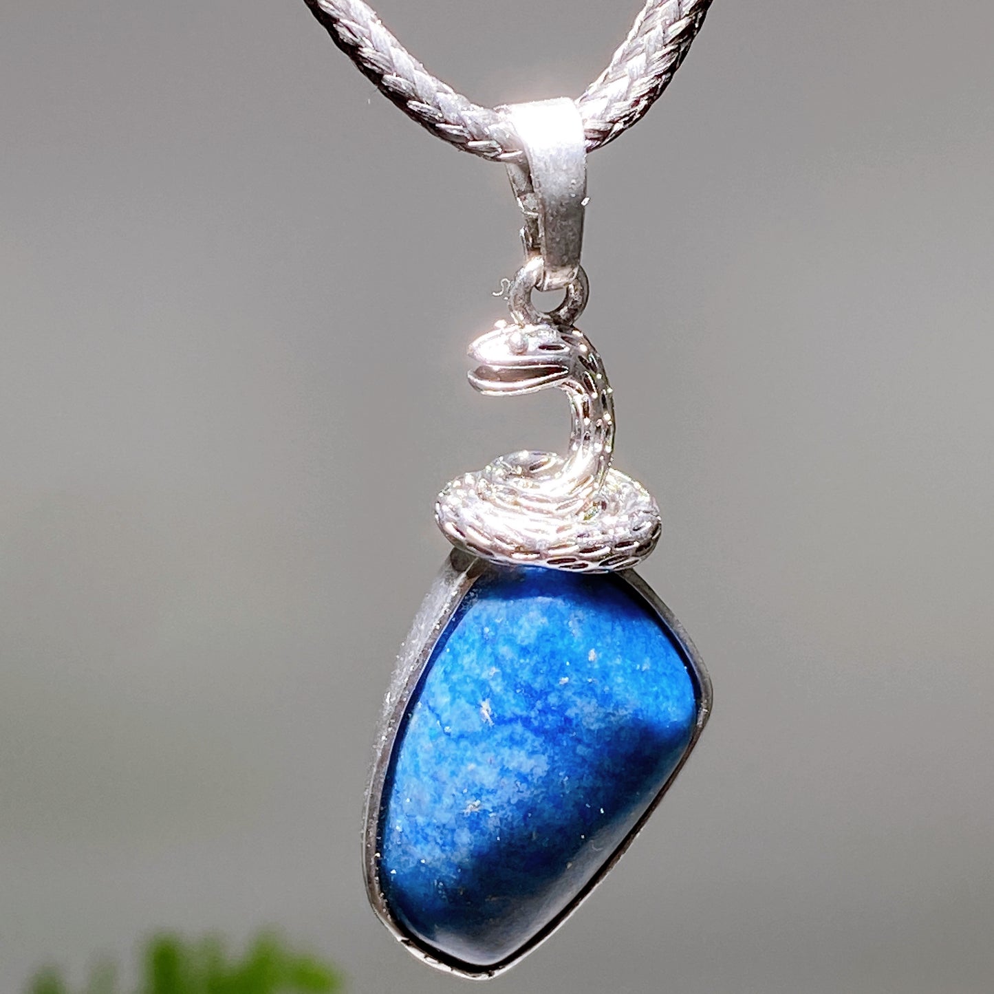 Crystal Pendant with Silver Snake Decor Crystal Healing Bulk Wholesale
