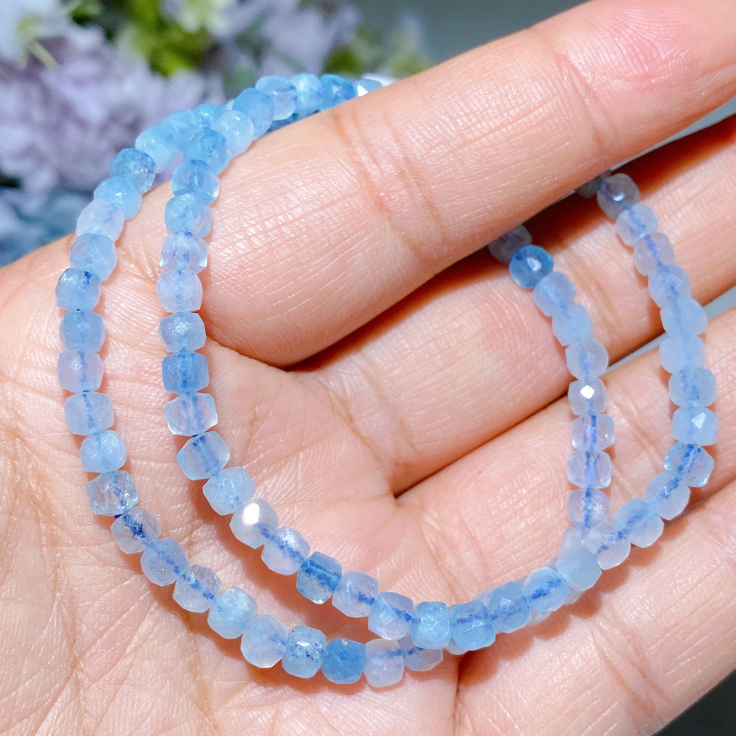 4mm Faceted Cube Crystal Bracelet Crystal Healing Bulk Wholesale