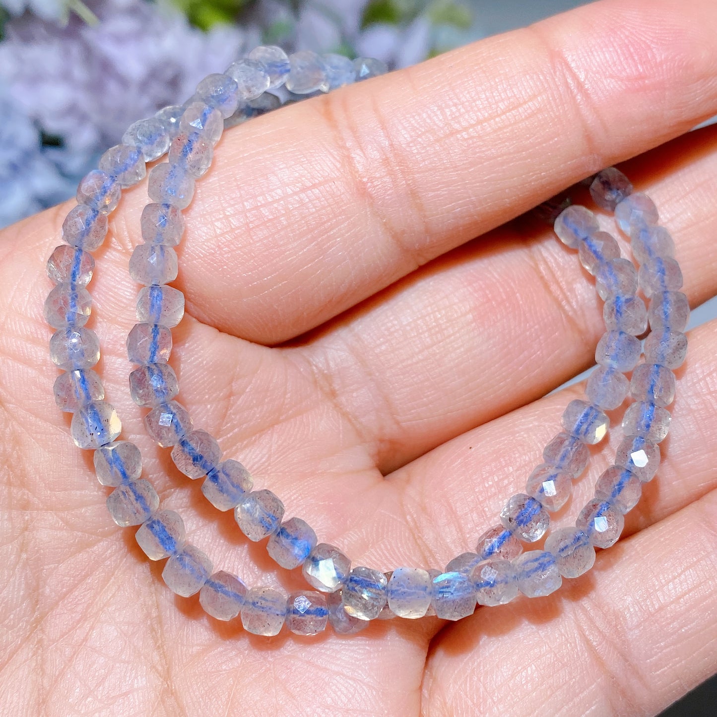 4mm Faceted Cube Crystal Bracelet Crystal Healing Bulk Wholesale