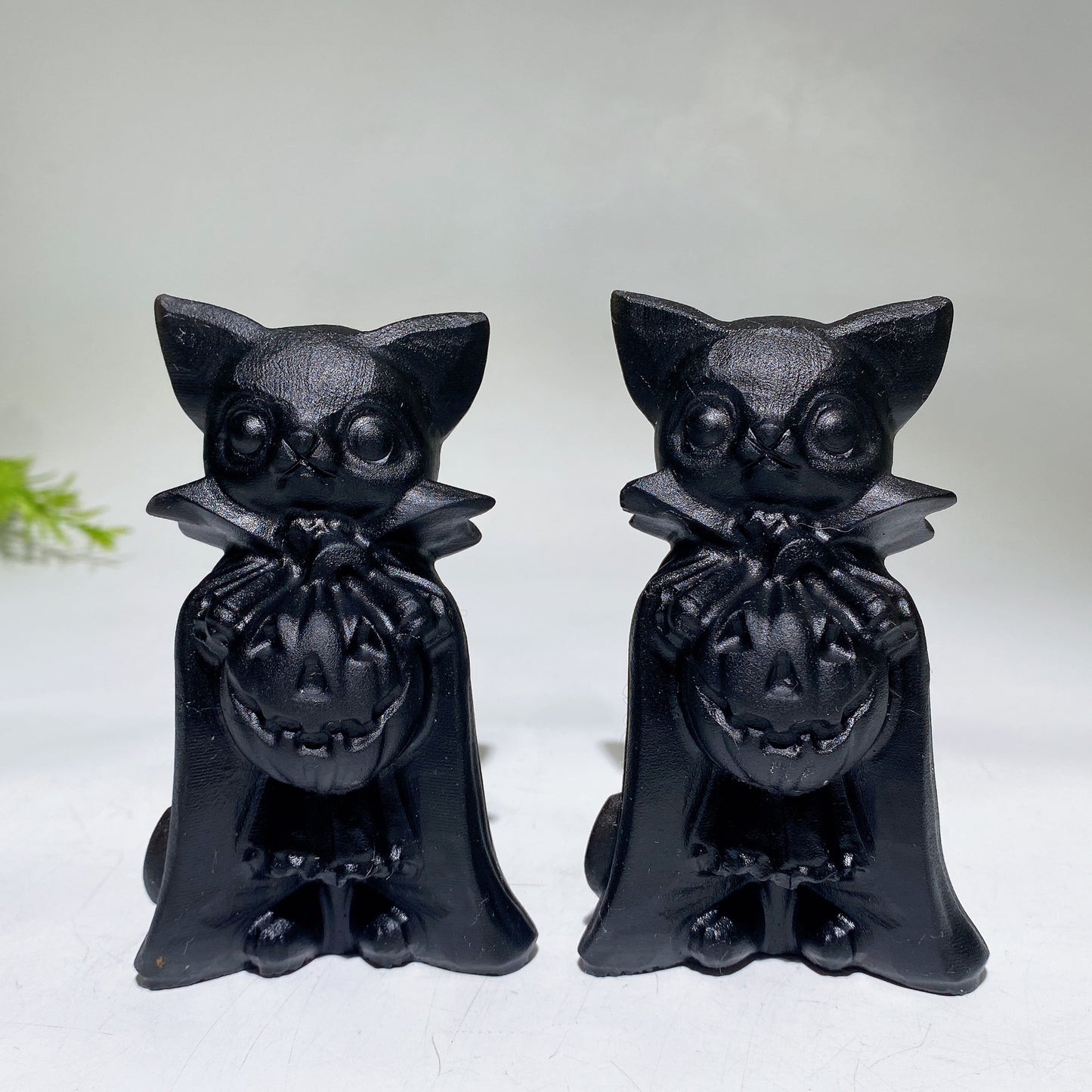 Black Obsidian Raven Owl Ghost Cat Pumpkin Carving 1 Piece Crystal Healing Bulk Wholesale