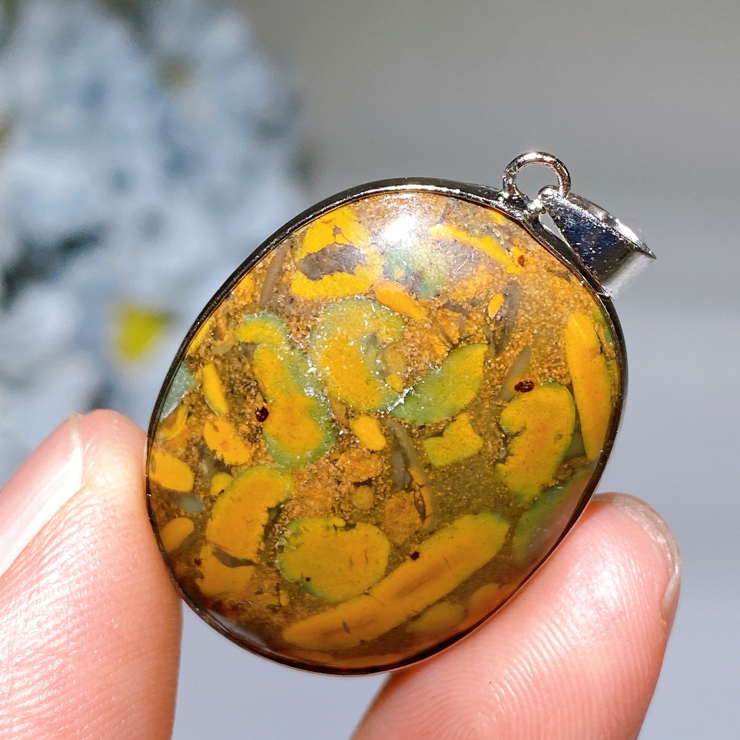 Blue Aventurine Fruit Jasper Pendant Crystal Healing Bulk Wholesale