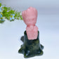 3.0" Crystal Groot on Serpentine Stump Carving Crystal Healing Bulk Wholesale