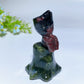 3.0" Crystal Groot on Serpentine Stump Carving Crystal Healing Bulk Wholesale