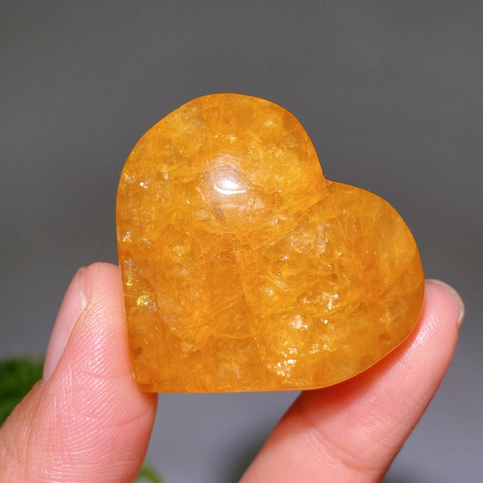 Golden Healer Heart Palm Crystal Healing Bulk Wholesale
