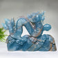 25cm Hand Carved Unique Blue Onyx Dragon Carving Free Form Crystal Healing Bulk Wholesale