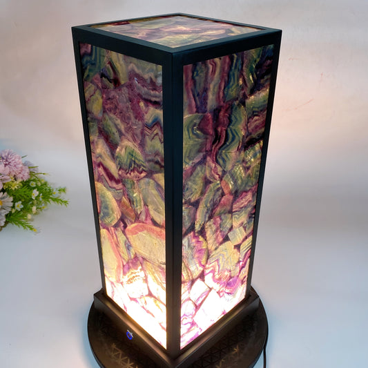 46.5cm Rainbow Fluorite Lamp Crystal Healing Bulk Wholesale