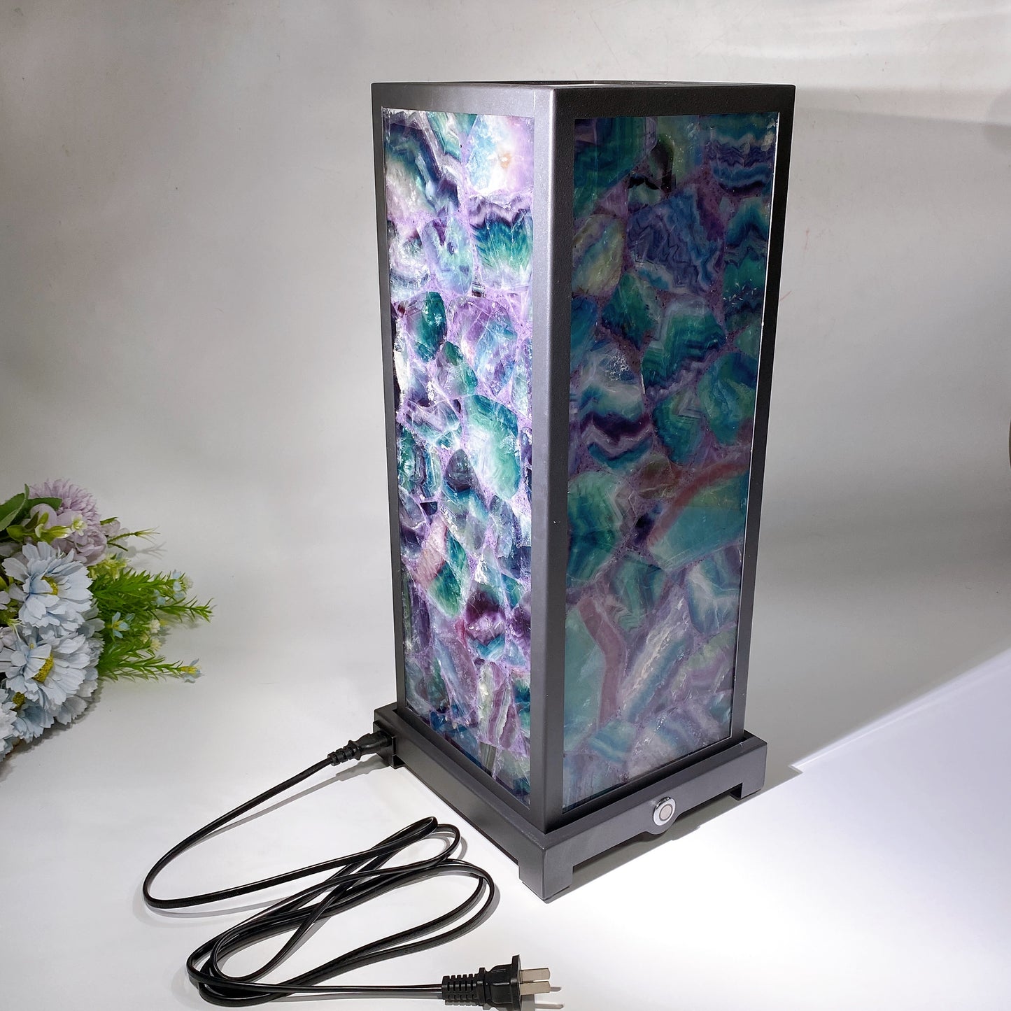 46.5cm Rainbow Fluorite Lamp Crystal Healing Bulk Wholesale