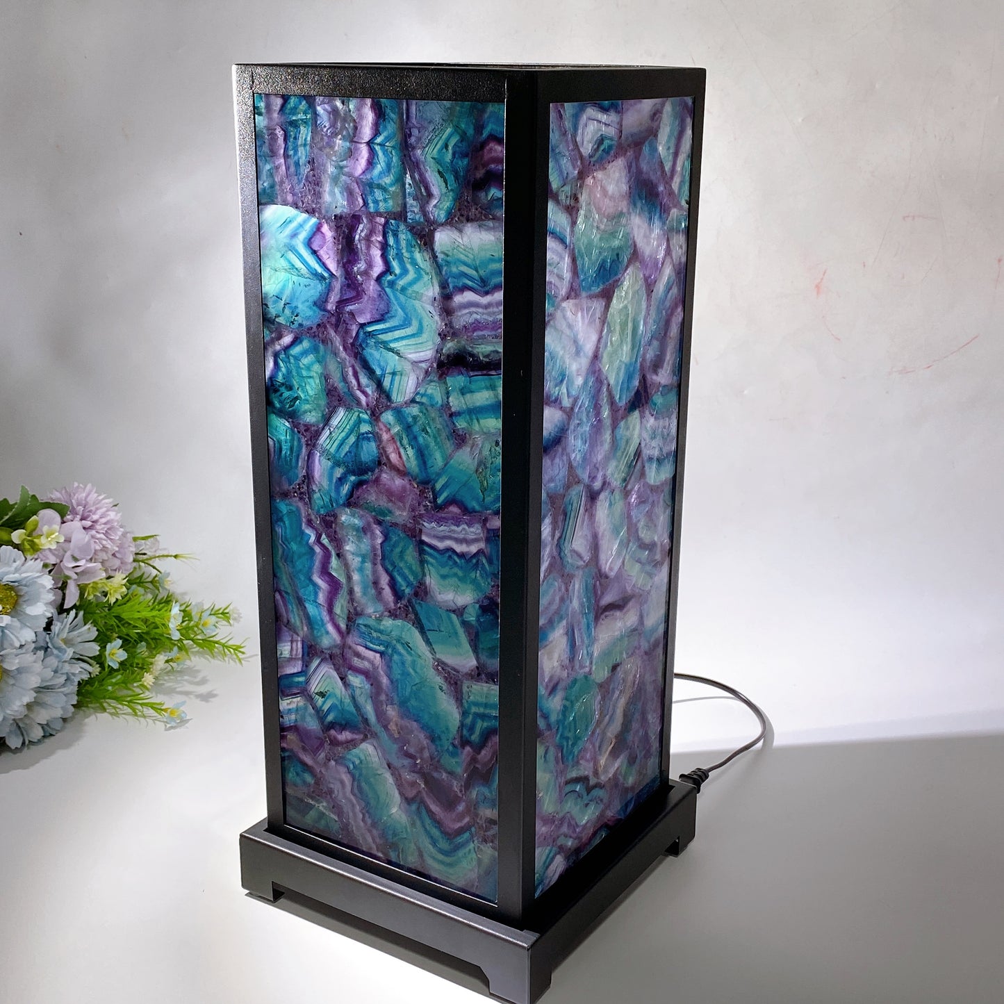 46.5cm Rainbow Fluorite Lamp Crystal Healing Bulk Wholesale