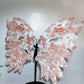 Large Unique Druzy Cotton Candy Agate Butterfly Wings Carving with Stand Crystal Healing Bulk Wholesale