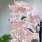 Large Unique Druzy Cotton Candy Agate Butterfly Wings Carving with Stand Crystal Healing Bulk Wholesale
