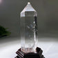 Unique Blue Needle in Quartz Tower with Wooden Stand Crystal Healing Bulk Wholesale