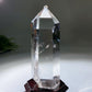 Unique Blue Needle in Quartz Tower with Wooden Stand Crystal Healing Bulk Wholesale