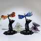 12cm Mixed Crystal Cat Catching Dragonfly Butterfly Crystal Healing Bulk Wholesale