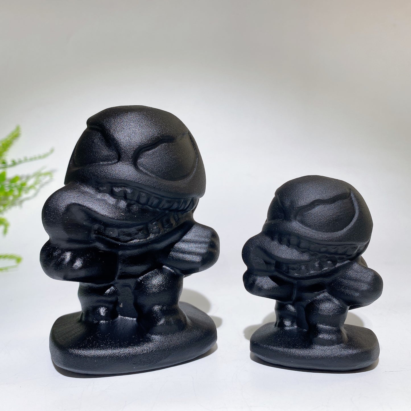 2.8" 4.0" Black Obsidian Venom Carving Crystal Healing Bulk Wholesale