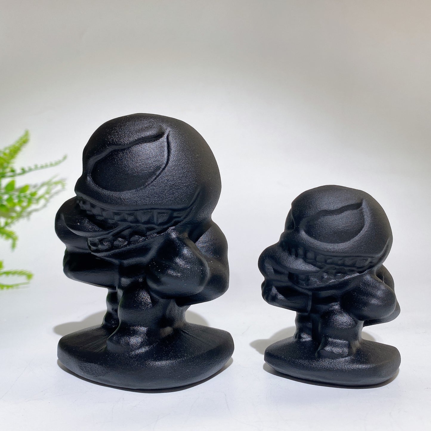2.8" 4.0" Black Obsidian Venom Carving Crystal Healing Bulk Wholesale