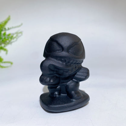 2.8" 4.0" Black Obsidian Venom Carving Crystal Healing Bulk Wholesale