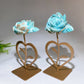 Hemimorphite Peny Flower Carving with Stand Crystal Healing Bulk Wholesale