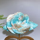Hemimorphite Peny Flower Carving with Stand Crystal Healing Bulk Wholesale