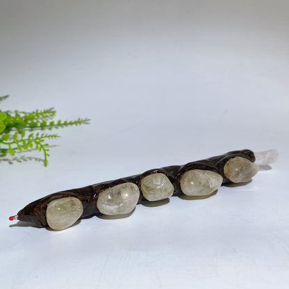 Crystal Branch Design Pen with Clear Quartz Stick on Top Crystal Healing Bulk Wholesale