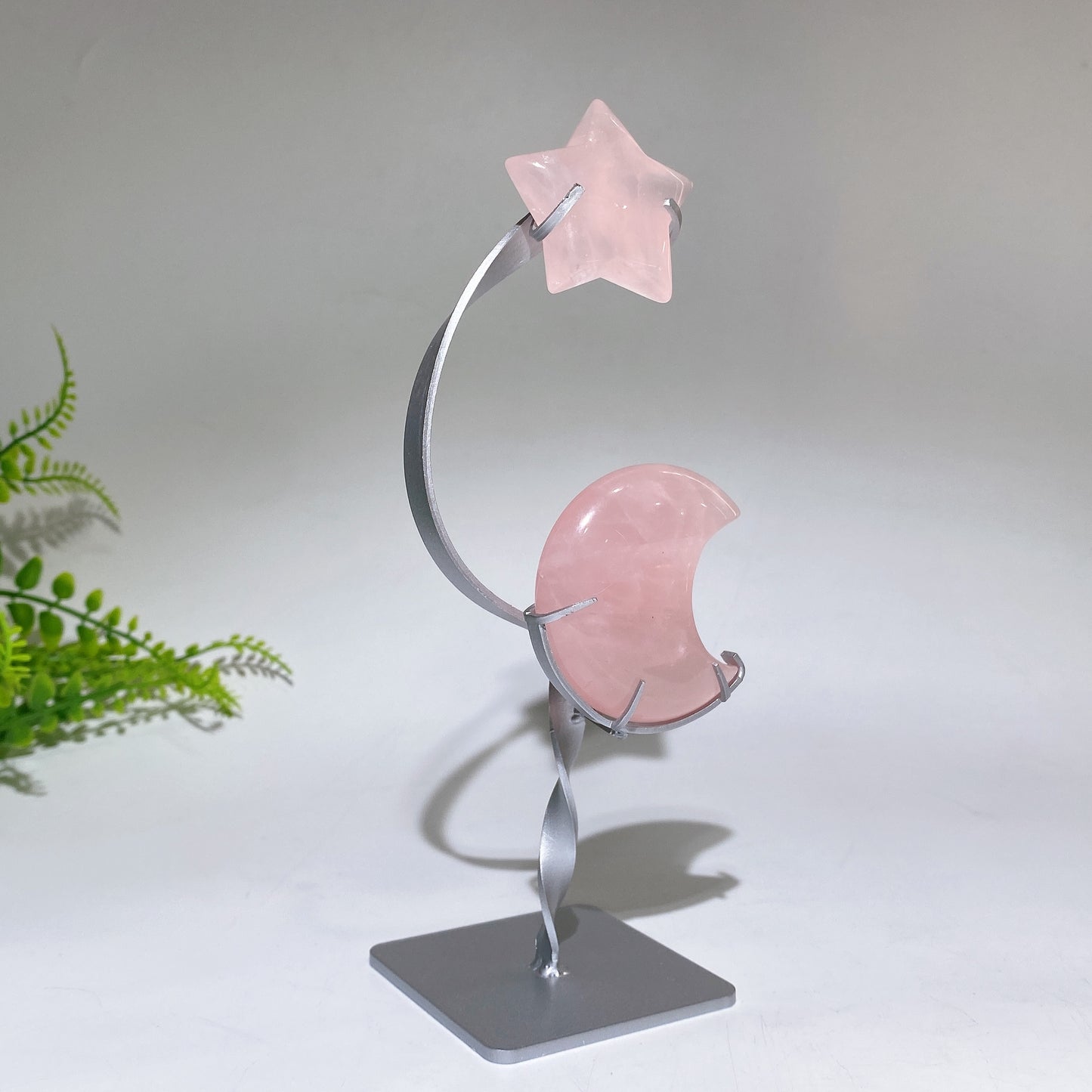 Crystal Star Moon Carving with Stand Crystal Healing Bulk Wholesale