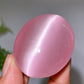 1.9" Pink Cat's Eye Palm Crystal Healing Bulk Wholesale