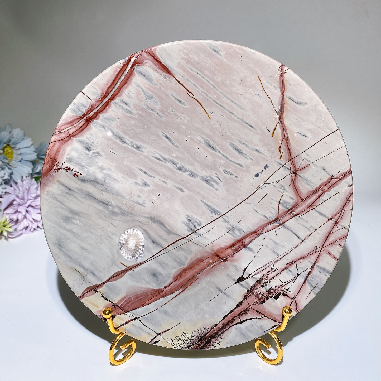 20.5-24cm Picture Jasper Plate Carving Crystal Healing Bulk Wholesale