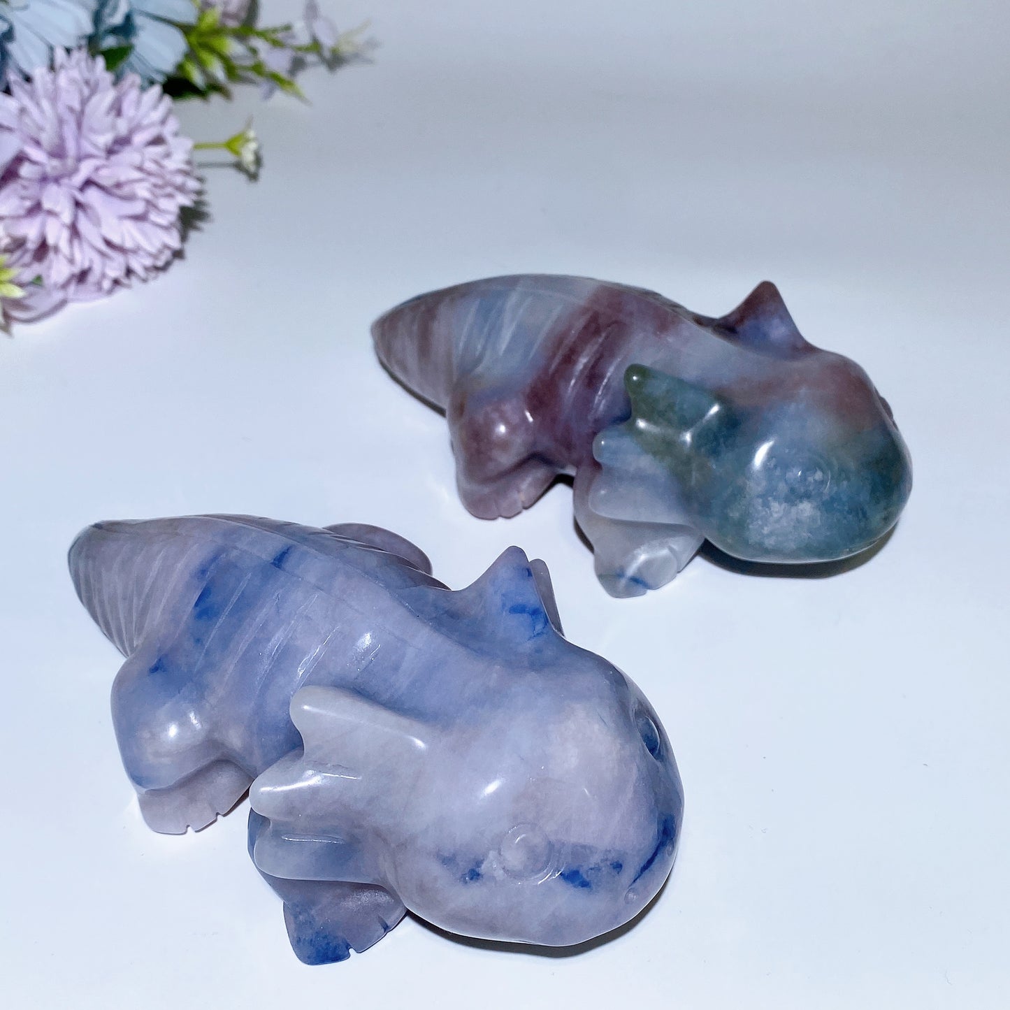 5.8" UV Reactive Aventurine Salamander Carving Crystal Healing Bulk Wholesale
