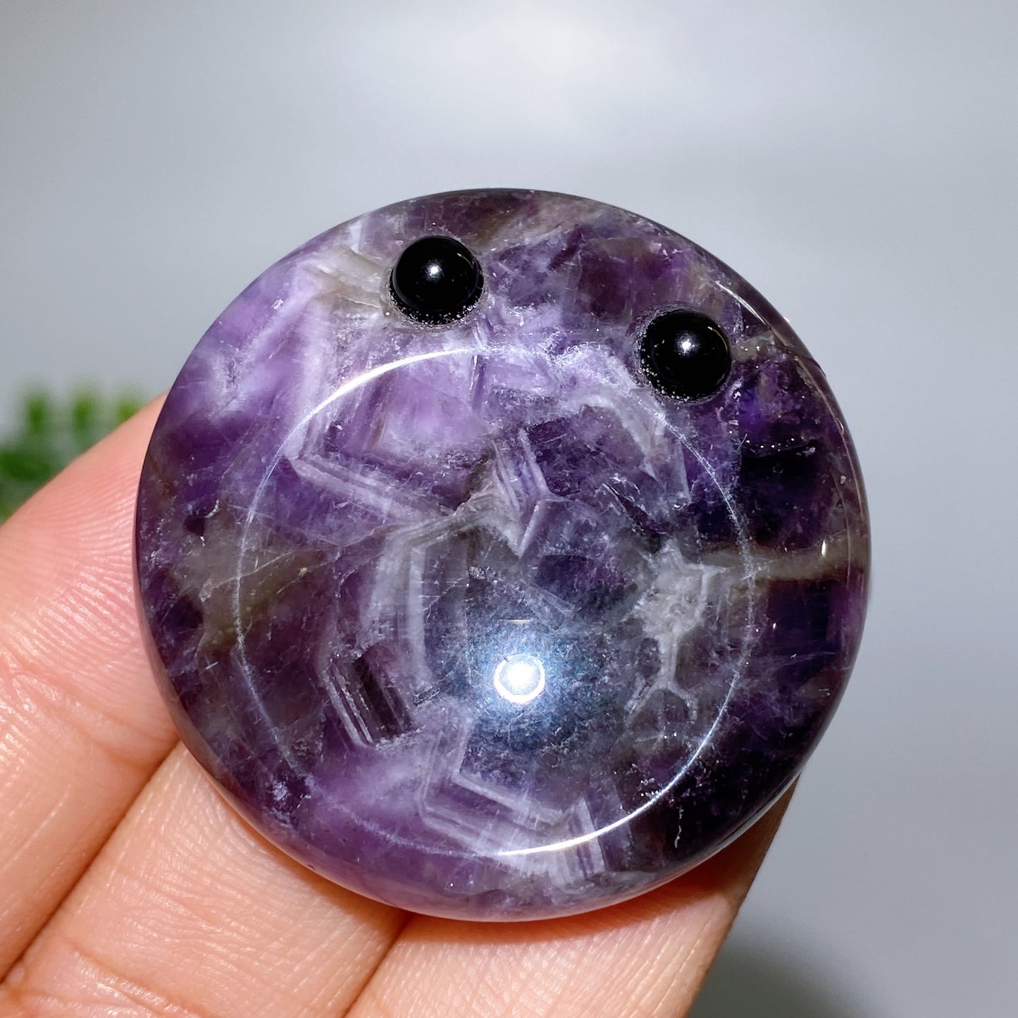 4cm Crystal Round Worry Stone with Eyes Crystal Healing Bulk Wholesale