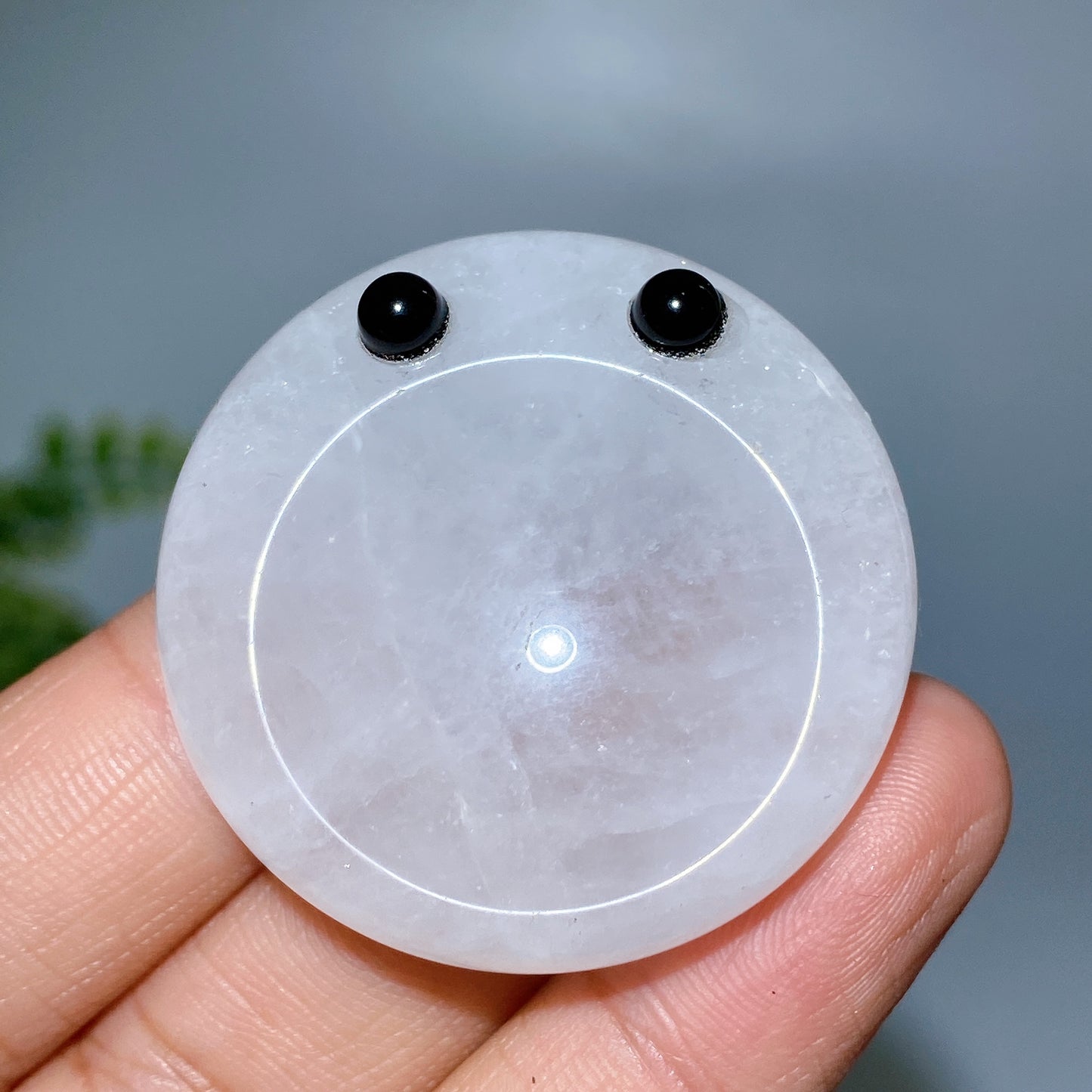 4cm Crystal Round Worry Stone with Eyes Crystal Healing Bulk Wholesale