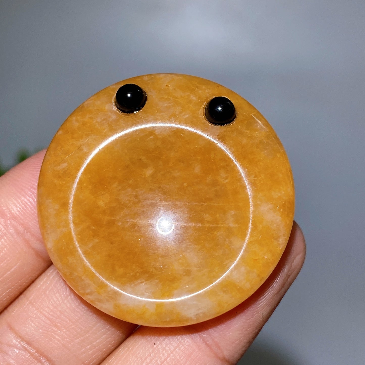 4cm Crystal Round Worry Stone with Eyes Crystal Healing Bulk Wholesale