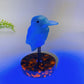 Cat's Eye Hummingbird on Spring with UV Reactive Yooperlite Base Free Form Crystal Healing Bulk Wholesale