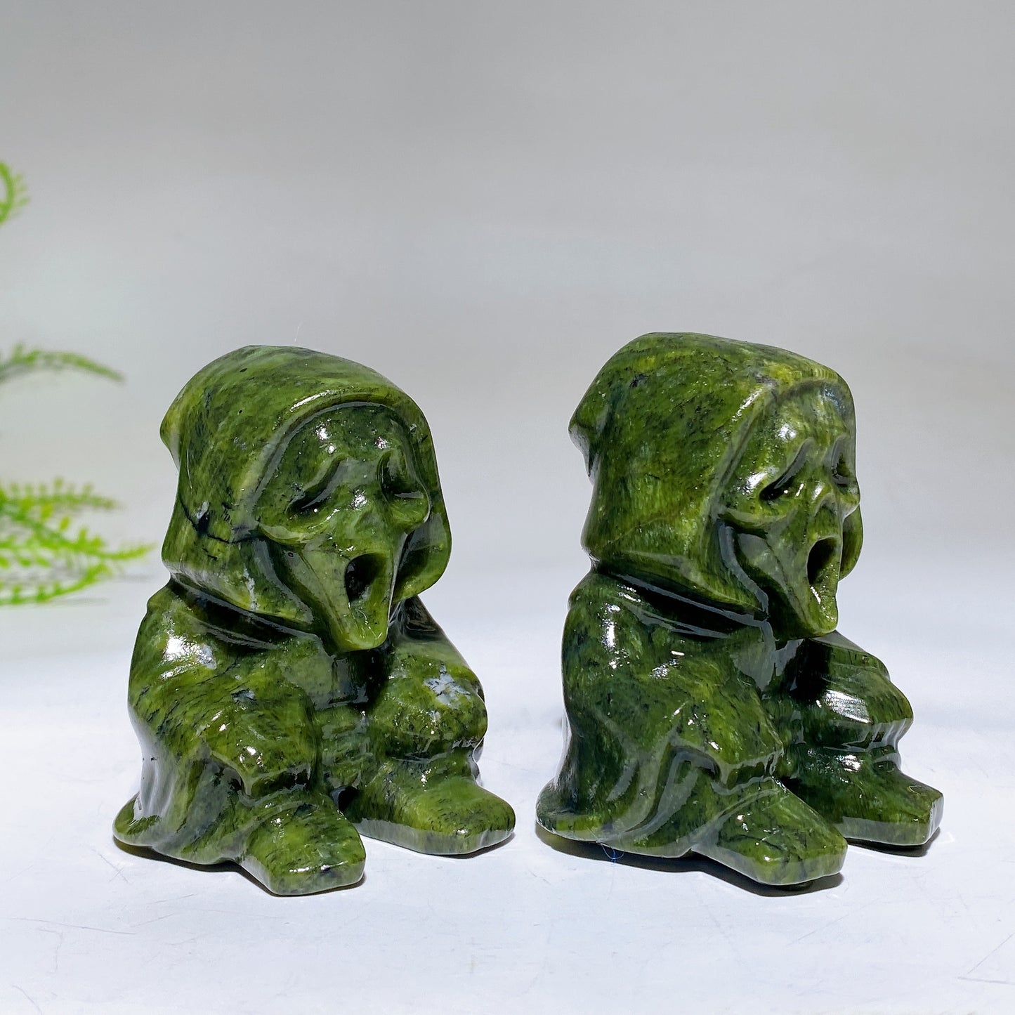 2.3" Serpentine Ghost Carving Crystal Healing Bulk Wholesale