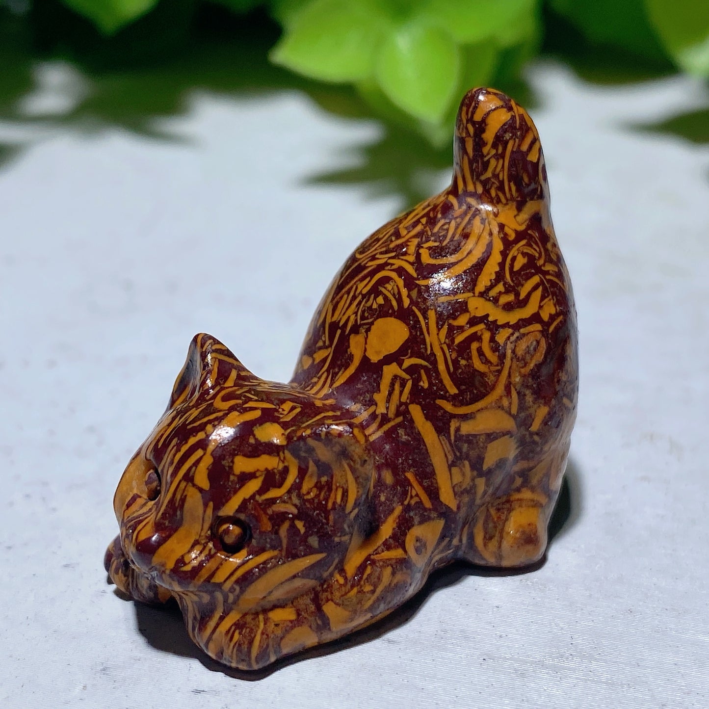 1.2" Mixed Crystal Cat Carvings Bulk Wholesale