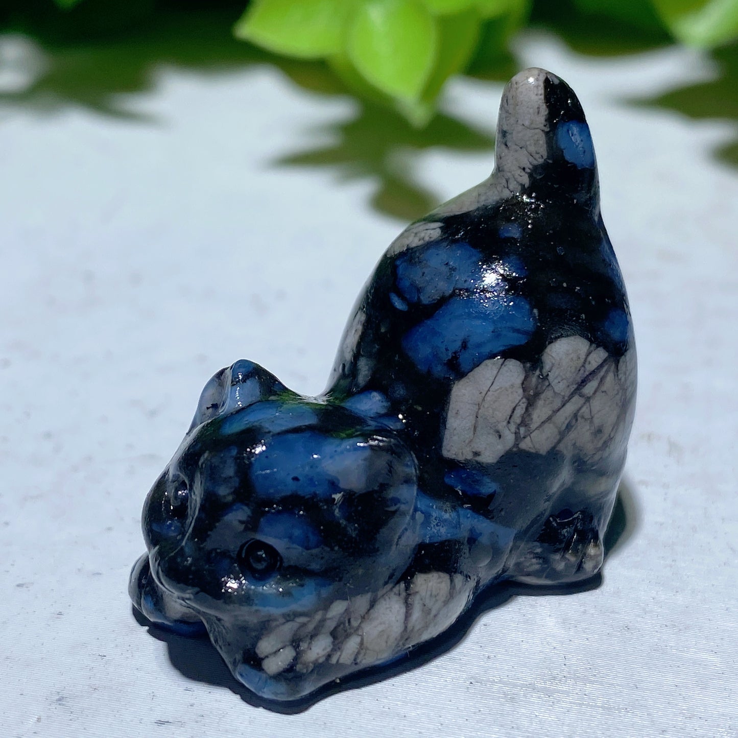 1.2" Mixed Crystal Cat Carvings Bulk Wholesale