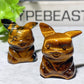 1.3" Yellow Tiger Eye Orange Calcite Pikachu Carvings Bulk Wholesale