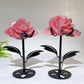 Natrual Sakura Rhodonite Peony Flower Carving with Stand Crystal Healing Bulk Wholesale