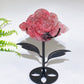 Natrual Sakura Rhodonite Peony Flower Carving with Stand Crystal Healing Bulk Wholesale