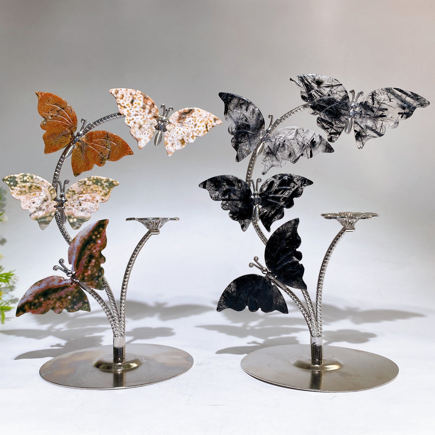 Natural Crystal Butterfly Sphere Holder Crystal Healing Bulk Wholesale