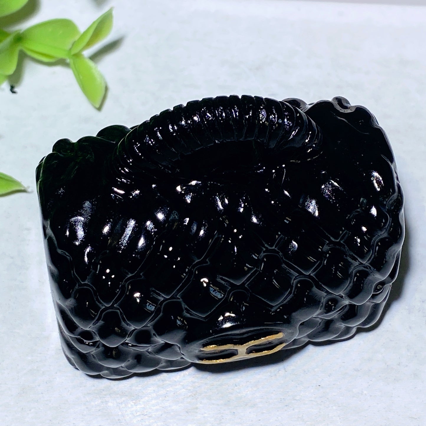 2.2" Black Obsidian Bag Carvings Bulk Wholesale