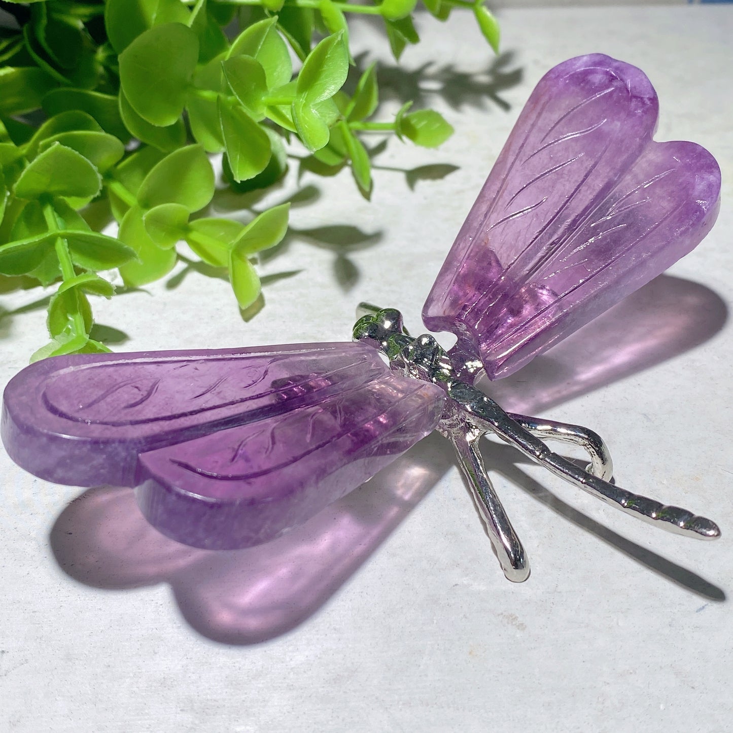 4.0"-4.8‘’ Fluorite Butterfly Dragonfly Carvings Bulk Wholesale