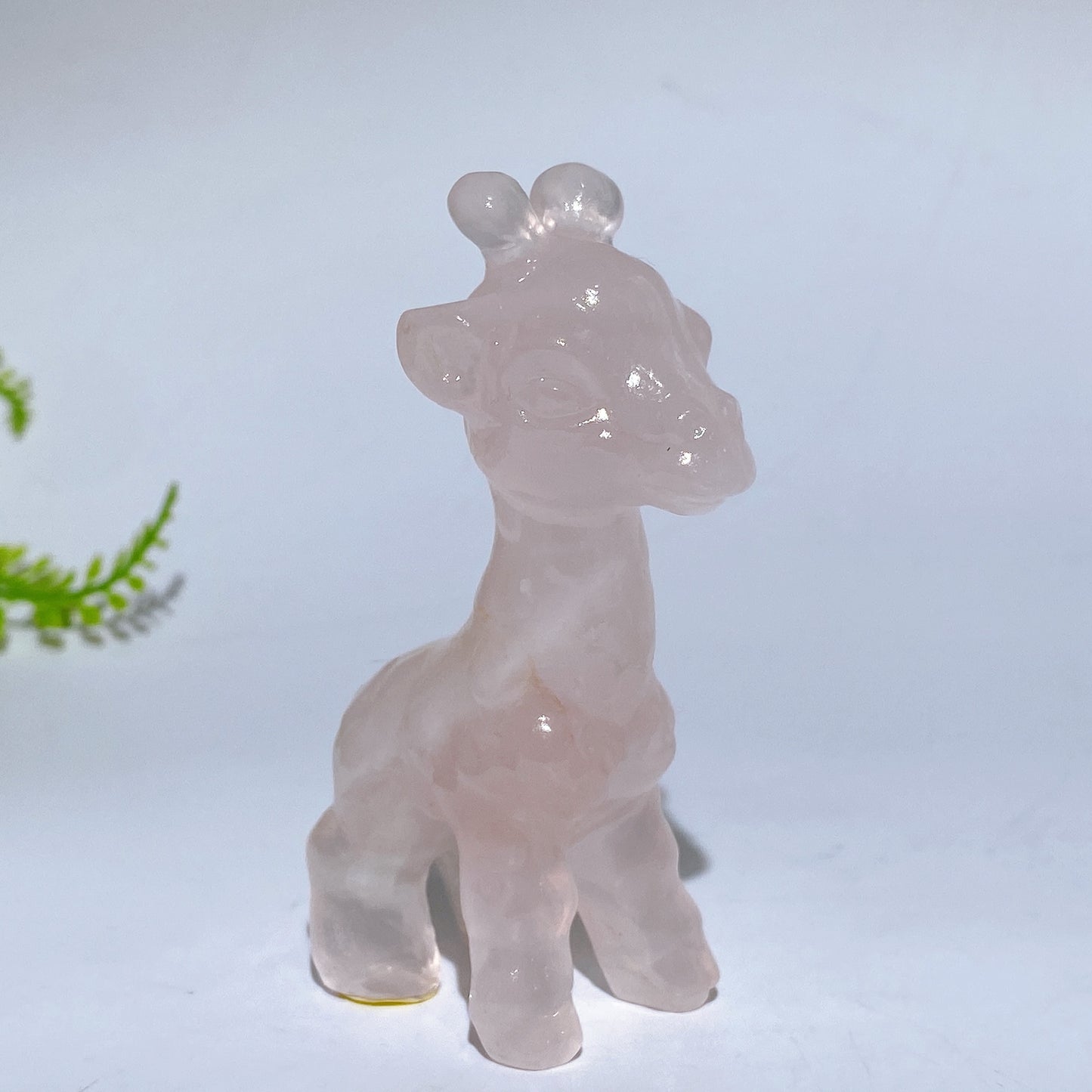 3.1" Natural Crystal Giraffe Carving Crystal Healing Bulk Wholesale