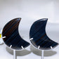 3.2" Midnight Lace Obsidian Moon Carving with Stand Crystal Healing Bulk Wholesale