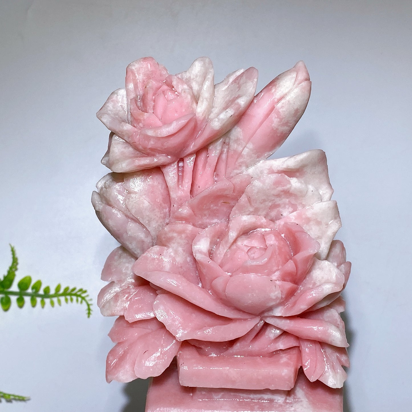 Hand Carved Unique Natural Pink Opal Peony Vase Free Form Crystal Healing Bulk Wholesale