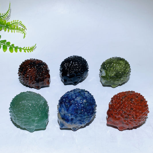 2.0"-2.2" Natural Crystal Hedgehog Carving Crystal Healing Bulk Wholesale