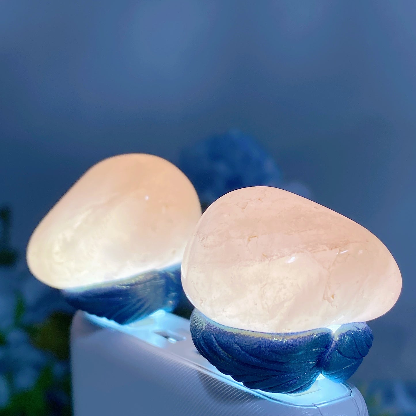 1.3" Rose Quartz Night Lamp Free Form Bulk Wholesale