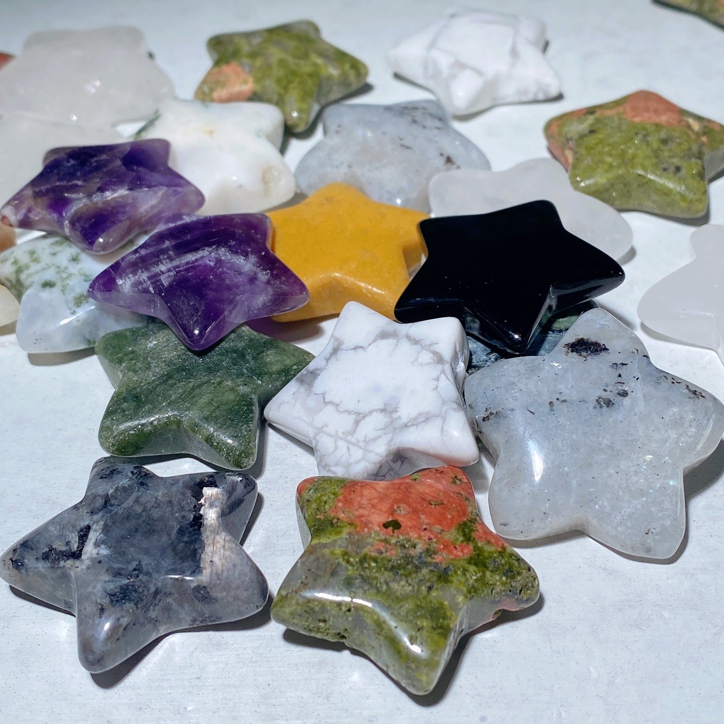 1.2" Mixed Crystal Star Carvings Bag Bulk Wholesale