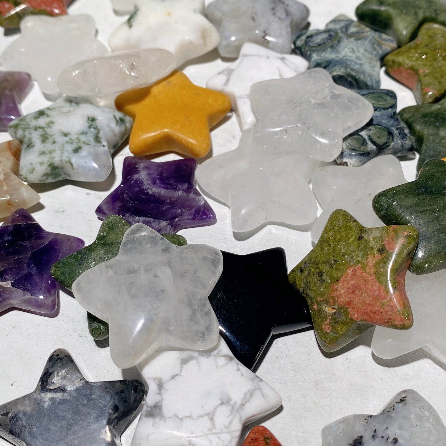 1.2" Mixed Crystal Star Carvings Bag Bulk Wholesale